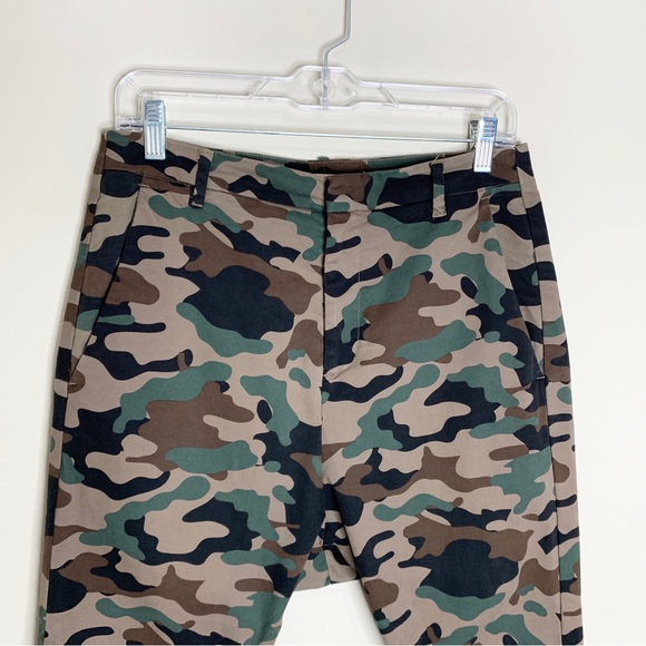Nili Lotan Paris Drop Crotch Pant (Sz 0) Coyote Brown Camo - Picture 5 of 14